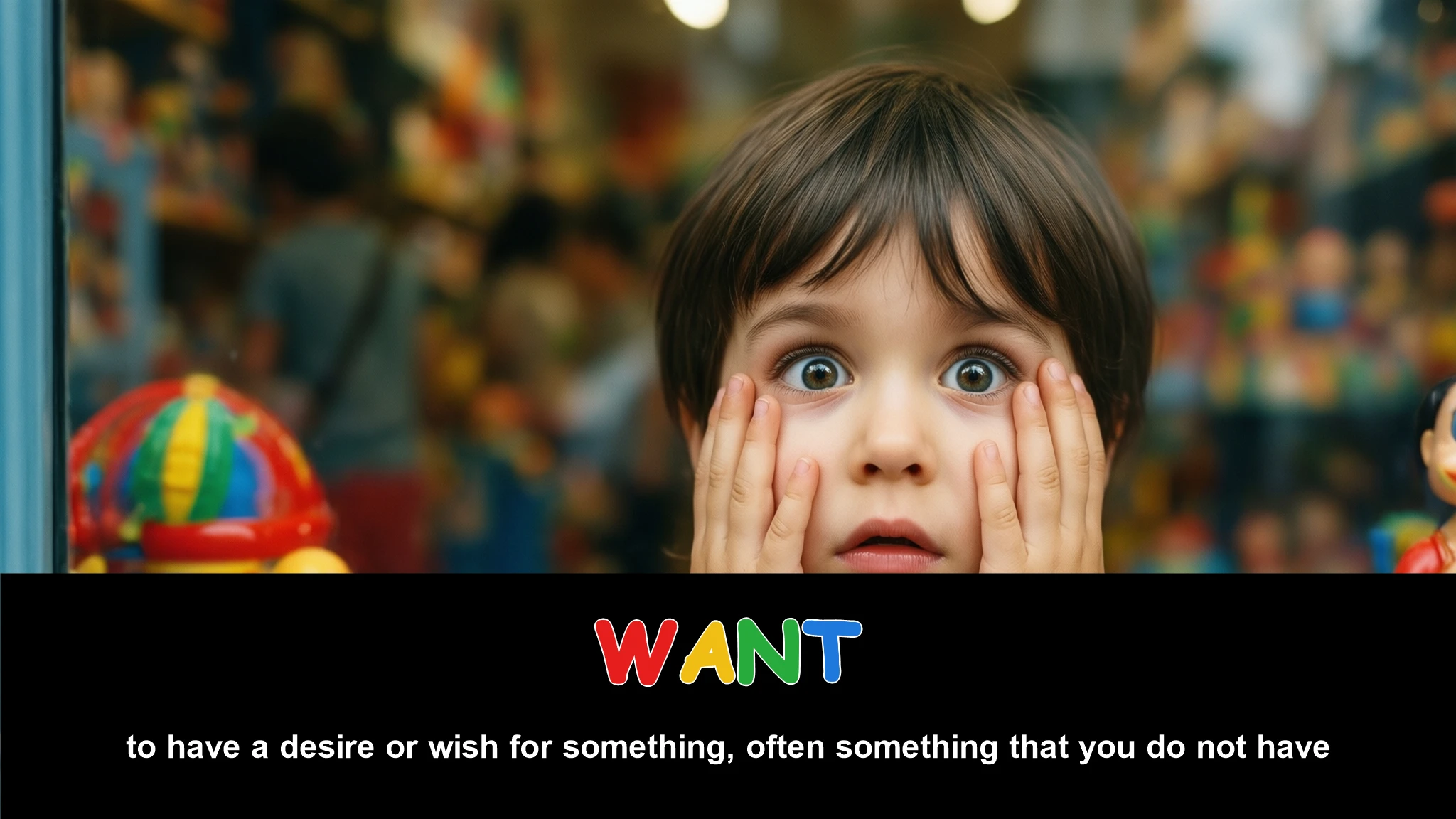 English Illustration for want